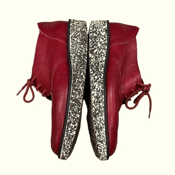 Arche Red Leather Lace Up Loafers Size 5 Men's - Picture 7 of 11